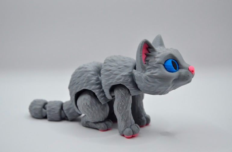 Gato gris realista